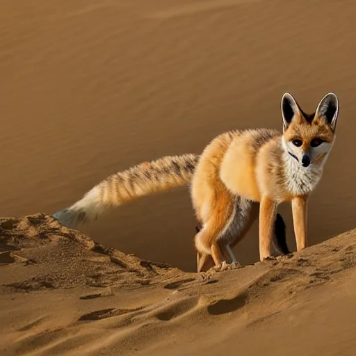 Prompt: 3/4 shot of desert fox
