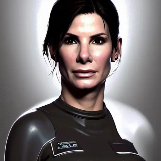 Prompt: hyperrealist portrait of sandra bullock as jill valentine. fantasy art, photo realistic, dynamic lighting, artstation, poster, volumetric lighting, very detailed faces, 4 k, award winning