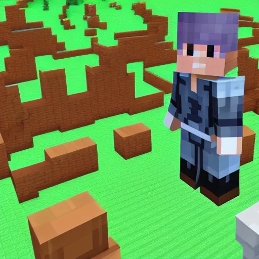 Prompt: SAO in Minecraft