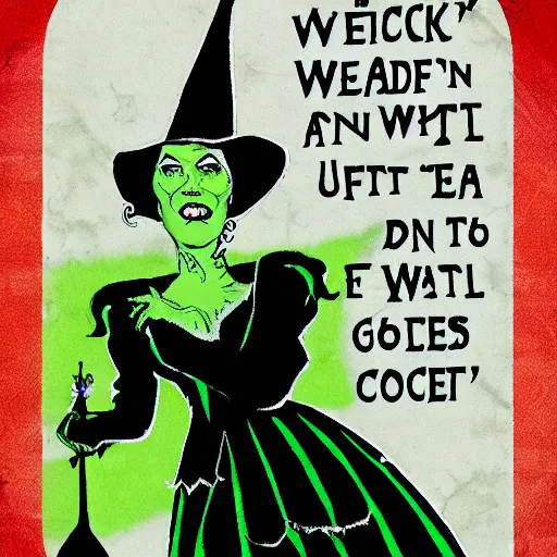 Prompt: wicked witch of the west,