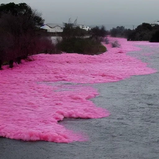 Prompt: pink flood