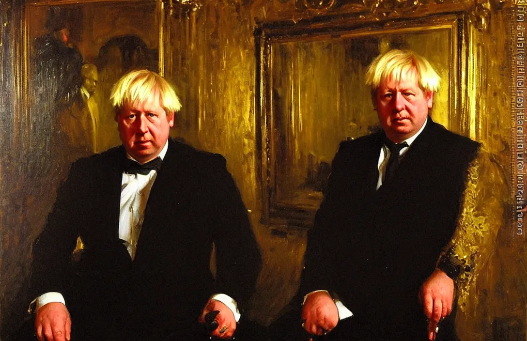 Image similar to portrait of boris!!!!!!!!!!!!!!!!!!!!!!!!!!!, detailed face, detailed painting, detailed no. 1 0 downing street, epic lighting, by ilya repin and phil hale