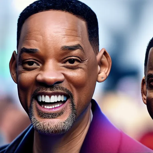 Image similar to will smith and chris rock together. ultra-detailed, 8k, octane render