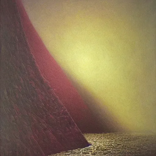 Image similar to by zdzislaw beksinski, color