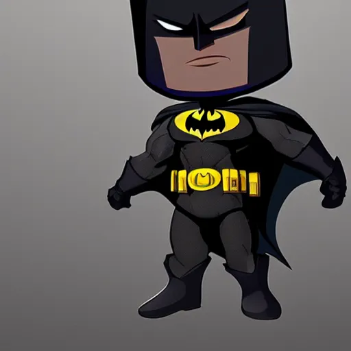 Prompt: A ultra detailed matte painting of a chibi style Batman in a power stance pose, adorable, cute, trending on ArtStation,