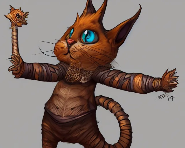Prompt: king cat model concept art, trending on artstation, indie games, digital art, line art