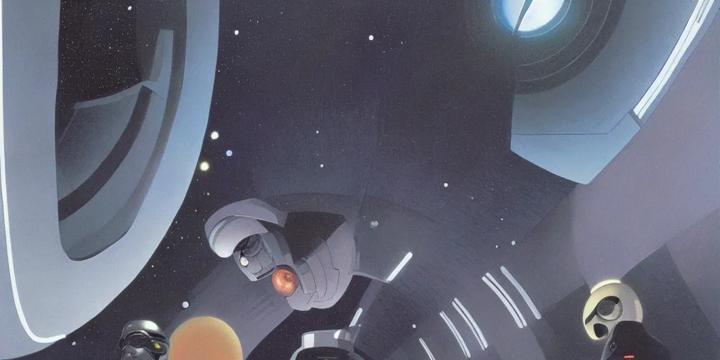 Prompt: 2001: A Space Odyssey by Ralph McQuarrie