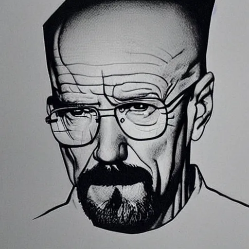 Image similar to “Walter white covered in milk”