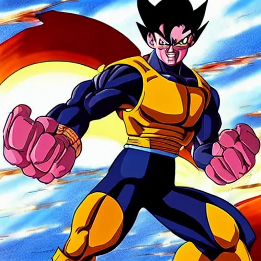 Image similar to Wolverine in dragon ball Z very detailed 4K quality