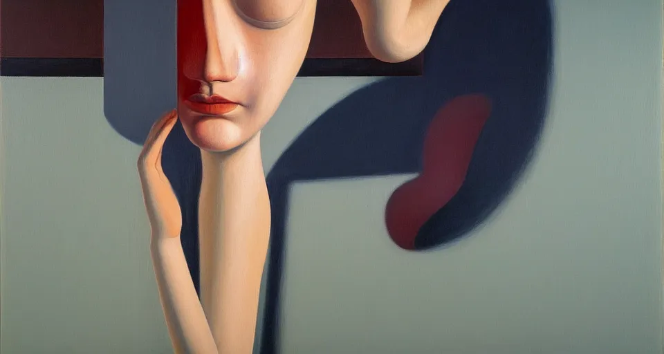 Prompt: photorealistic painting : figure head coming out of drain head, liminal space, oil on canvas, edward hopper vibe, oskar schlemmer gegenlicht, 2 0 0 5, painting by andrea eitel