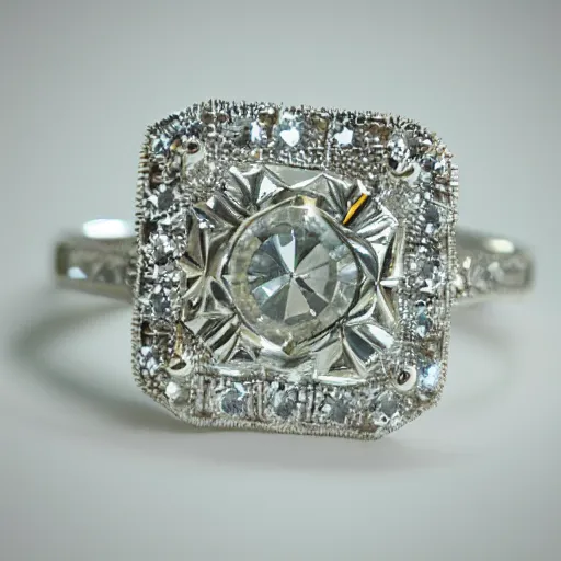 Image similar to gorgeous diamond ring, closeup photo, studio lighting