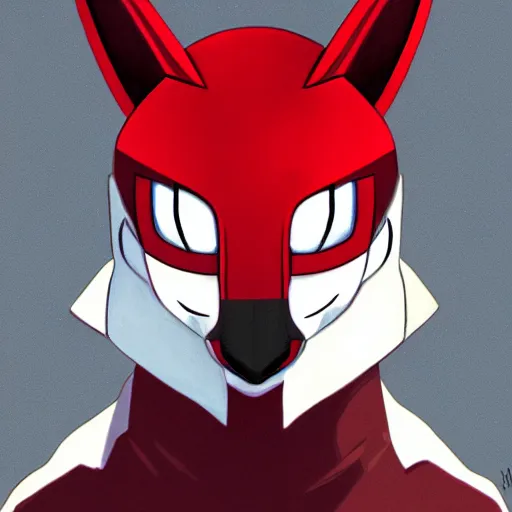 Image similar to A portrait of a protogen, furry fandom, digital art, furaffinity