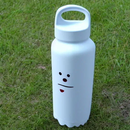 Prompt: anthropomorphized water bottle