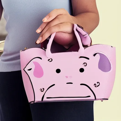 Prompt: teacup hippopotamus in a handbag