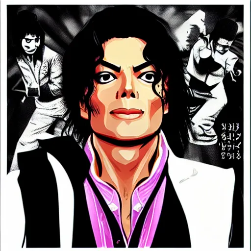 Image similar to michael jackson in the style of yakuza : like dragon