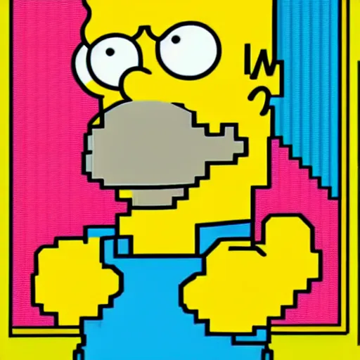 Prompt: Homer Simpson pixel art, 4k detailed, very well detailed art