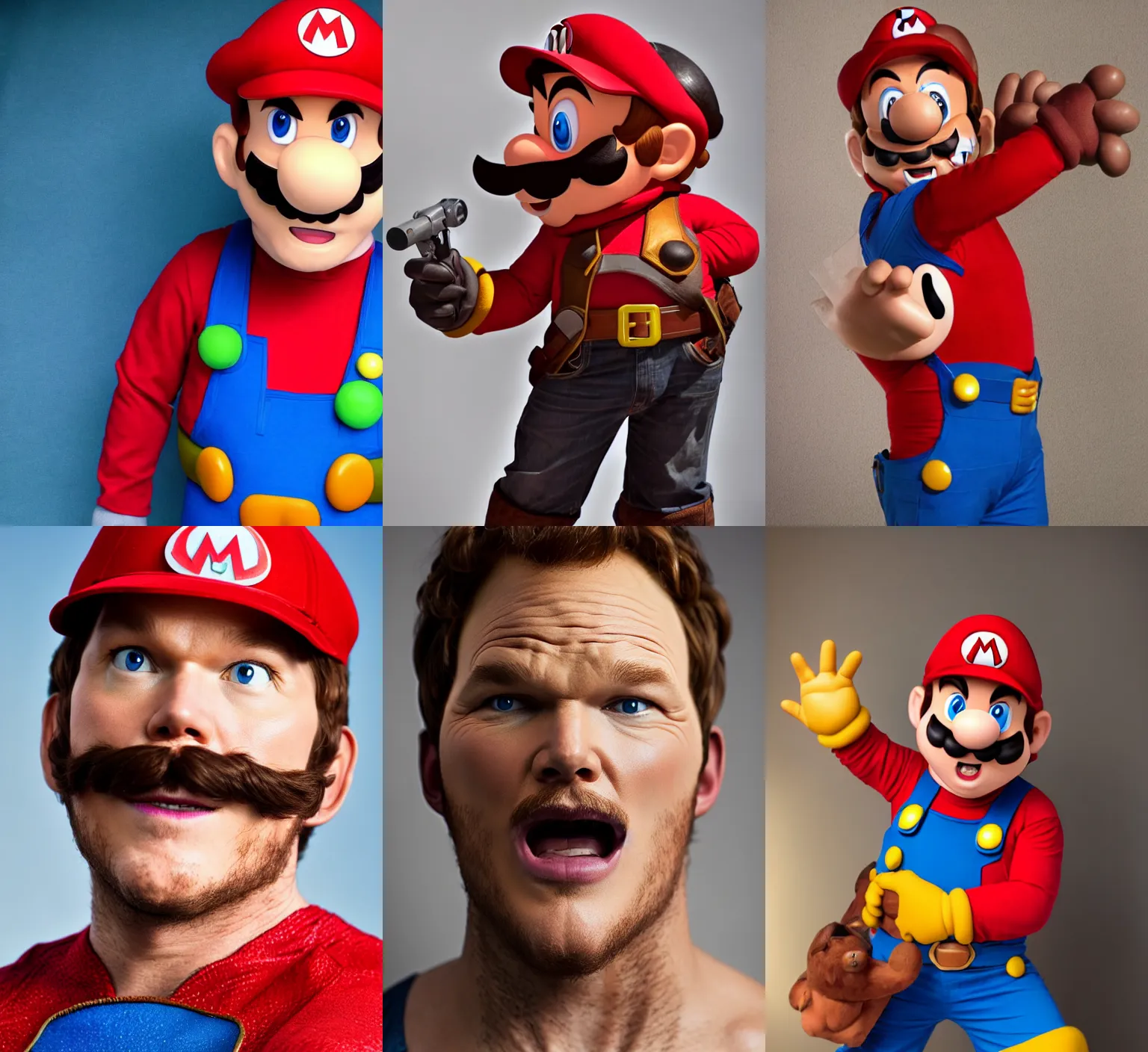 chris pratt as mario, cosplay, costume, detailed face, | Stable ...