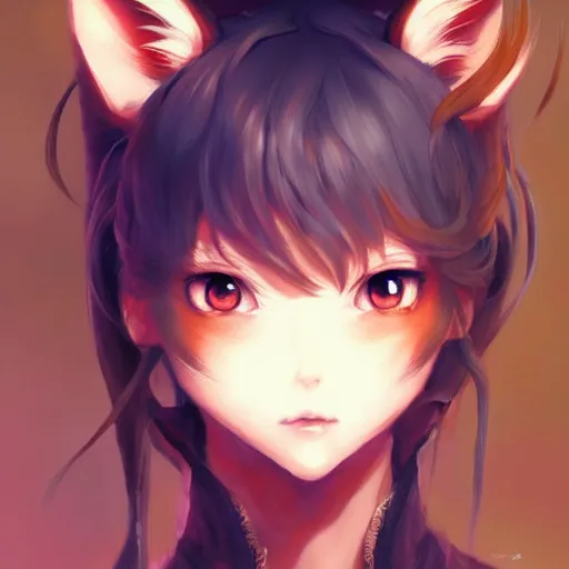 Prompt: anime portrait of a fox girl by Stanley Artgerm Lau, WLOP, Rossdraws, James Jean, Andrei Riabovitchev, Marc Simonetti, and Sakimichan, trending on artstation