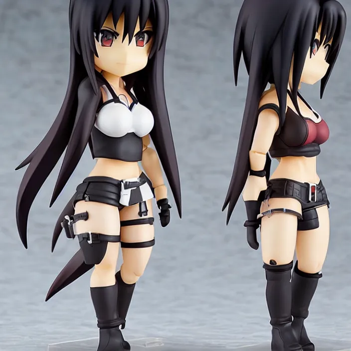 Prompt: Tifa Lockhart, An anime Nendoroid of Tifa Lockhart, figurine, detailed product photo