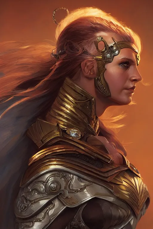 Image similar to amazon valkyrie athena, d & d, fantasy, portrait, highly detailed, headshot, digital painting, trending on artstation, concept art, sharp focus, illustration, art by artgerm and greg rutkowski and magali villeneuve