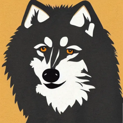 Image similar to portrait of retarded wolf, propaganda style