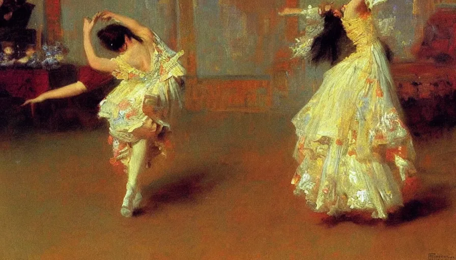 Prompt: high quality high detail painting by ilya repin, dancing woman, hd