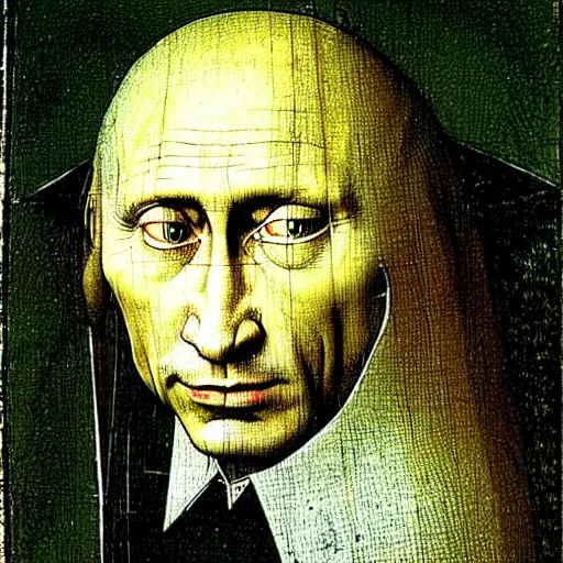 Image similar to putin by hieronymus bosch