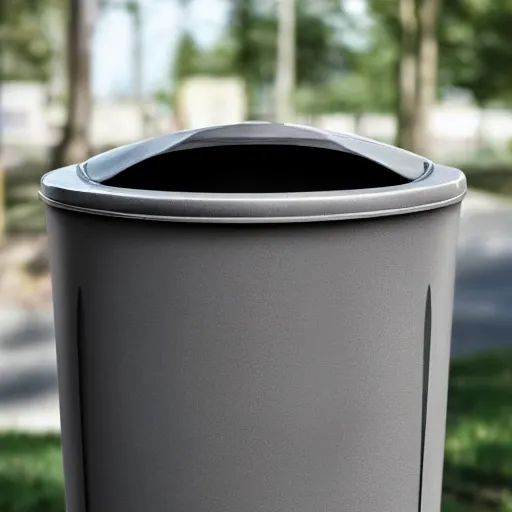 Image similar to a garbage can with human features,