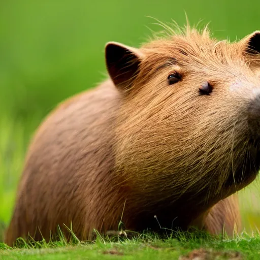 Image similar to a capybara gaming