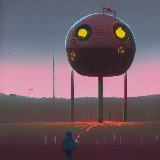 Image similar to destroyer of worlds simon stalenhag art