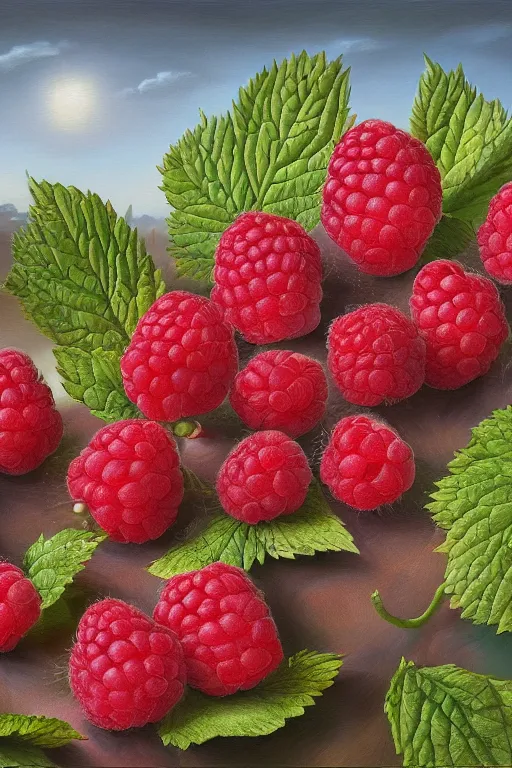 Prompt: a raspberry parade, oil on canvas, intricate, 8k highly professionally detailed, HDR, wizard hat, CGsociety