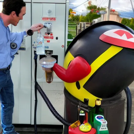 Image similar to mario drinking gasoline