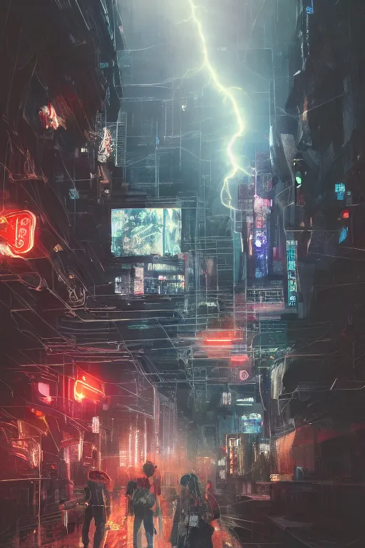 Image similar to Detailed photo of virtual world, group of cyberpunk people, dreamy soft lightning, film look, realistic, photo, detailed, patriotic, highly detailed, sharp focus, leica, zeiss, kodak film look, digital illustration, digital painting, concept art, hyper detailed, illustration, fantasy