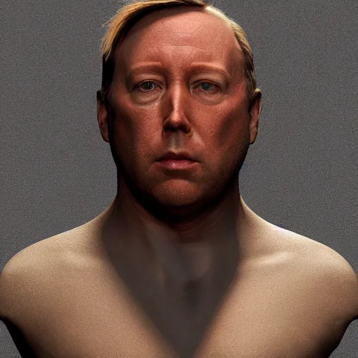 Image similar to hyperrealistic mixed media image of info wars alex jones with ( ( bullfrog mask ) ), stunning 3 d render inspired art by xiang duan and thomas eakes and greg rutkowski, perfect facial symmetry, hyper realistic texture, realistic, highly detailed attributes and atmosphere, dim volumetric cinematic lighting, 8 k octane detailed render, post - processing, masterpiece,