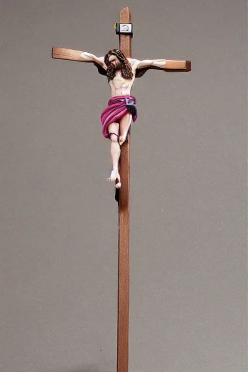 Image similar to jesus crucified barbie doll, photorealistic, highly detailed,