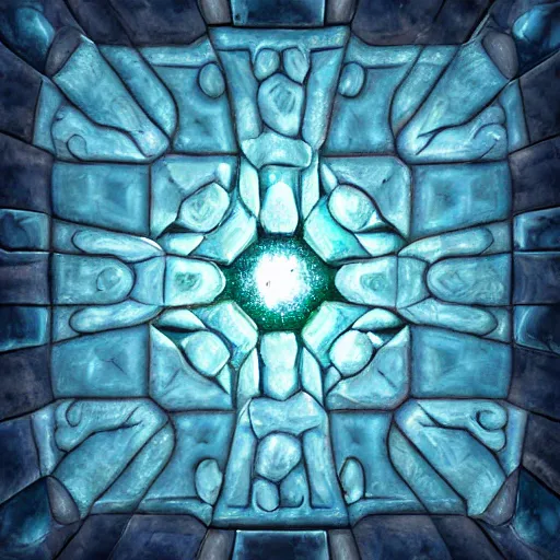 Image similar to hand painted ice dungeon texture with perfect details, symmetry, digital art