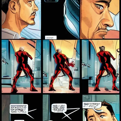 Prompt: tony stark dreaming of himself