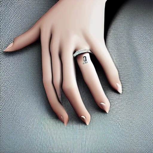 Prompt: foto elegant woman one hand with five finger, engagement ring ads, photorealistic ultra realistic