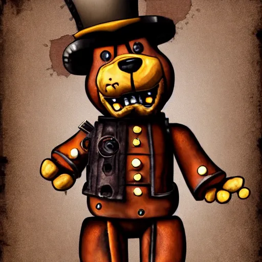 Image similar to Freddy fazbear steampunk