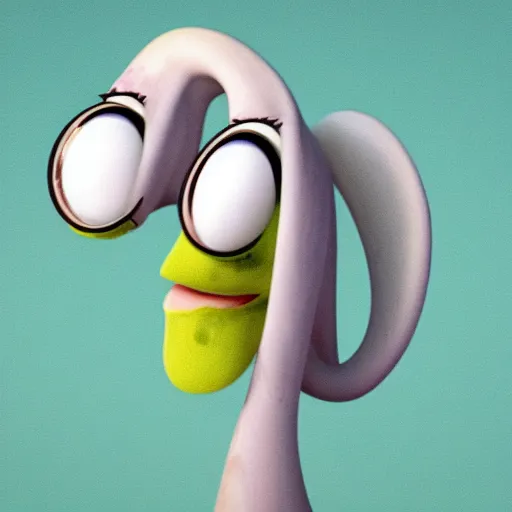 Prompt: squidward in style of Pixar