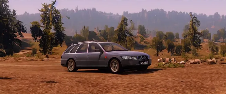 Prompt: Audi A4 B6 Avant (2002) in Red Dead Redemption 2