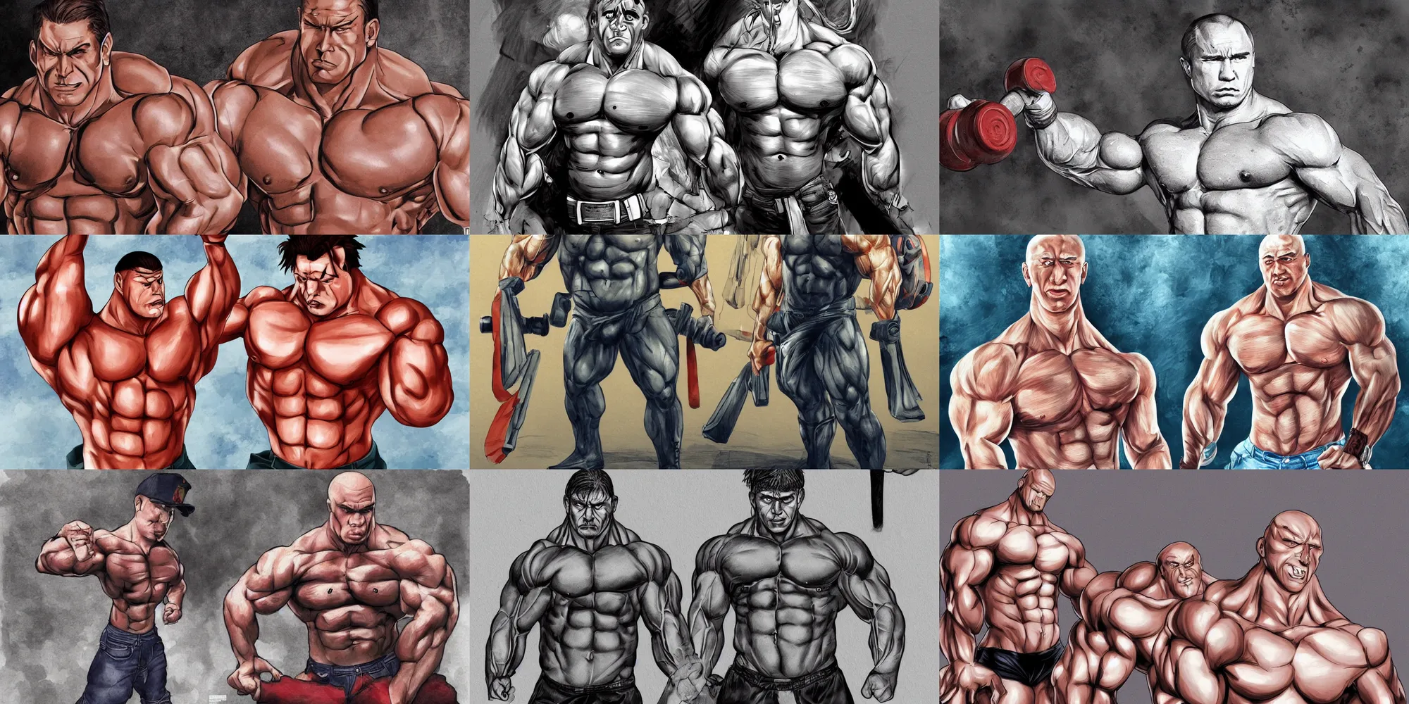 Prompt: vato putin, big muscles, anime, illustration, hyper realistic