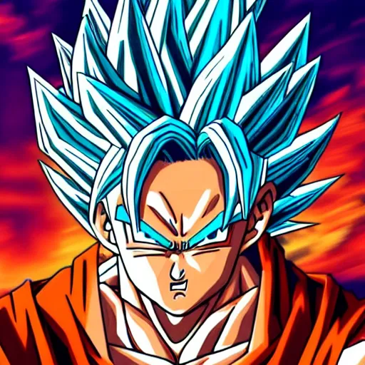 Prompt: Super Saiyan Blue, fantasy artwork, official, hyper detailed, half dragon, draco saiyan, character dragonball, award winning artwork