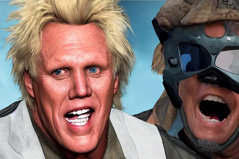 Image similar to gary busey in apex legends