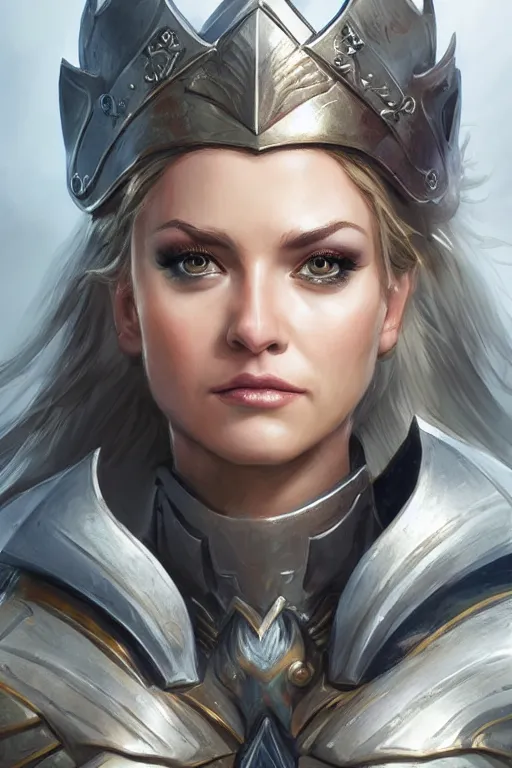 Image similar to amazon valkyrie athena, d & d, fantasy, portrait, highly detailed, headshot, digital painting, trending on artstation, concept art, sharp focus, illustration, art by artgerm and greg rutkowski and magali villeneuve