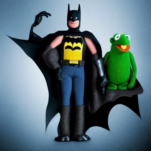 Prompt: Batman, Muppet