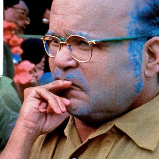 Prompt: colored photo of george costanza as a leader in the ccp, 1 9 7 5 photo, 3 5 mm film, by steve mccurry