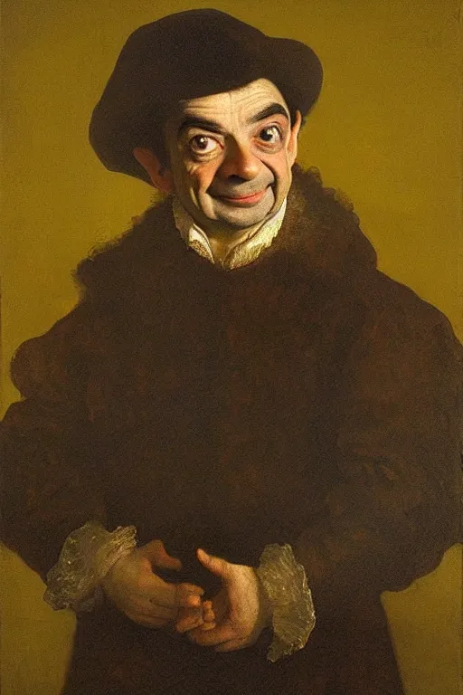 Prompt: Mr. Bean by Rembrandt.