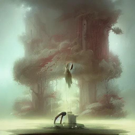 Image similar to realm of ghosts, by peter mohrbacher and mikko lagerstedt