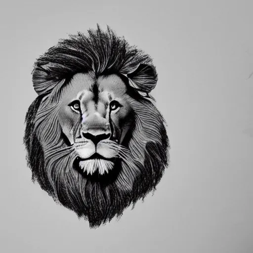 Image similar to lion holding text letters, f a l c o n i. letters read falconi photo realism 7 5 mm ultra detailed